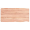 Tablero mesa madera tratada roble borde natural 100x50x4 cm 1