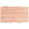 Tablero mesa madera tratada roble borde natural 100x60x6 cm 1