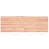 Tablero mesa madera tratada roble borde natural 120x40x6 cm 1