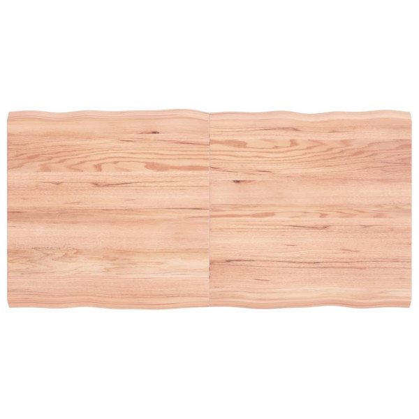 Tablero mesa madera tratada roble borde natural 120x60x4 cm D