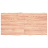 Tablero mesa madera tratada roble borde natural 120x60x4 cm 1