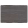 Tablero mesa madera tratada roble borde natural gris 60x40x2 cm 1