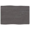 Tablero mesa madera tratada roble borde natural gris 60x40x4 cm 1