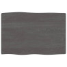 Tablero mesa madera tratada roble borde natural gris 60x40x6 cm 1