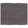 Tablero mesa madera tratada roble borde natural gris 60x50x6 cm 1