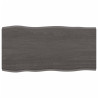 Tablero mesa madera tratada roble borde natural gris 80x40x2 cm 1
