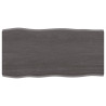 Tablero mesa madera tratada roble borde natural gris 80x40x4 cm 1