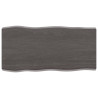 Tablero mesa madera tratada roble borde natural gris 80x40x6 cm 1