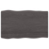 Tablero mesa madera tratada roble borde natural gris 80x50x2 cm 1