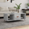 Mesa de centro madera contrachapada gris hormigón 102x50x40 cm 1