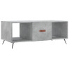 Mesa de centro madera contrachapada gris hormigón 102x50x40 cm 2