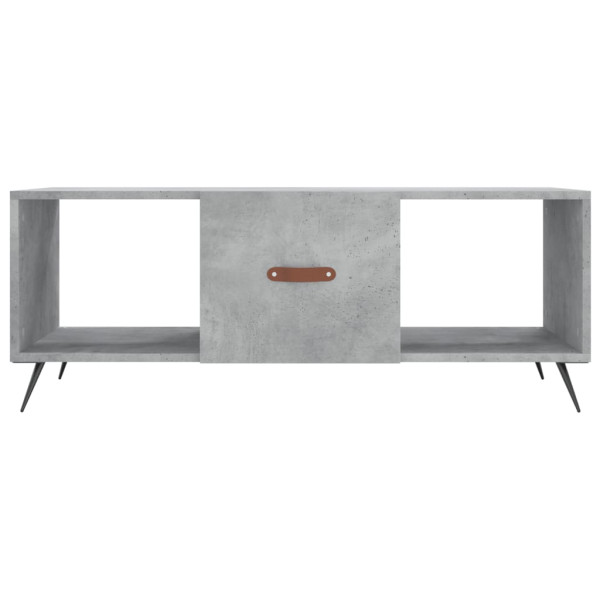 Mesa de centro madera contrachapada gris hormigón 102x50x40 cm M 5