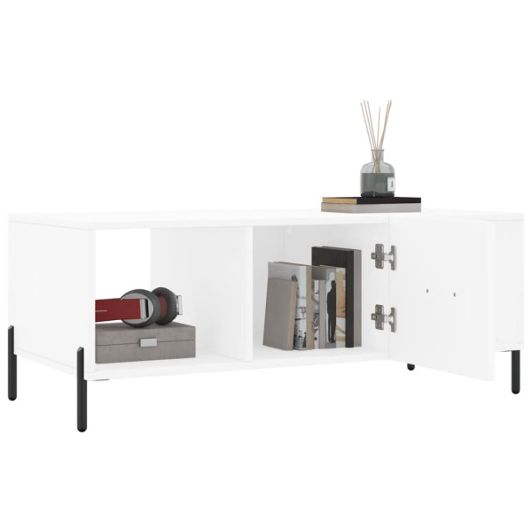 Mesa de centro madera contrachapada blanco 102x50x40 cm M 4