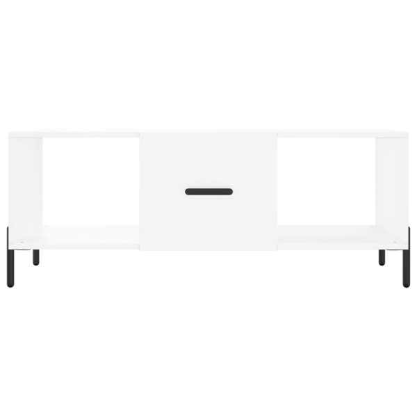 Mesa de centro madera contrachapada blanco 102x50x40 cm M 5