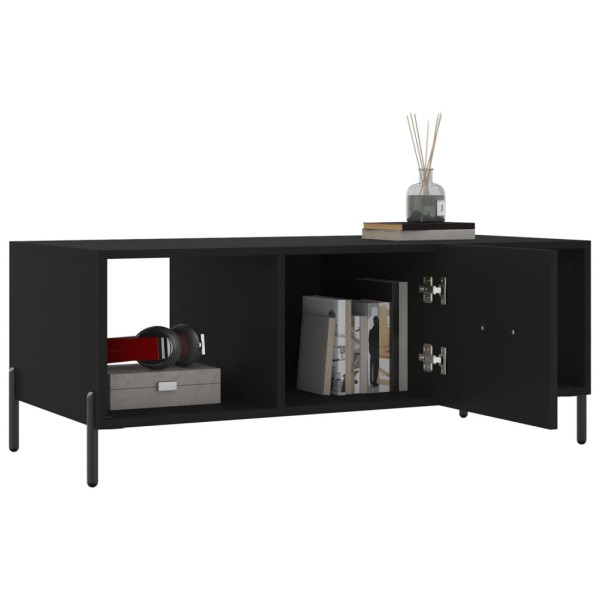 Mesa de centro madera contrachapada negro 102x50x40 cm M 4