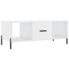 Mesa de centro madera contrachapada blanco brillo 102x50x40 cm 2