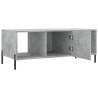 Mesa de centro madera contrachapada gris hormigón 102x50x40 cm 5