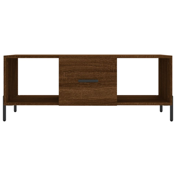 Mesa de centro madera contrachapada roble marrón 102x50x40 cm M 5