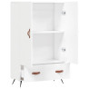 Aparador alto madera de ingeniería blanco 69.5x31x115 cm 5