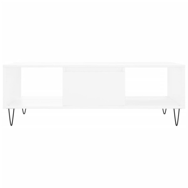 Mesa de centro madera de ingeniería blanco 104x60x35 cm M 5