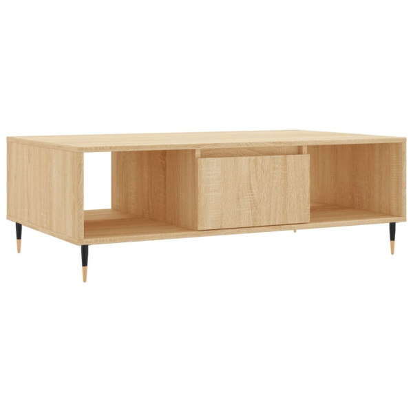 Mesa de centro madera de ingeniería roble Sonoma 104x60x35 cm M 2