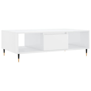 Mesa de centro 104x60x35 cm derivados madeira branco brilhante H