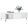 Mesa de centro 104x60x35 cm derivados madeira branco brilhante 3
