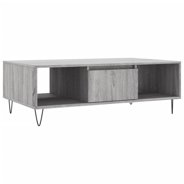 Mesa de centro madera de ingeniería gris Sonoma 104x60x35 cm M 2