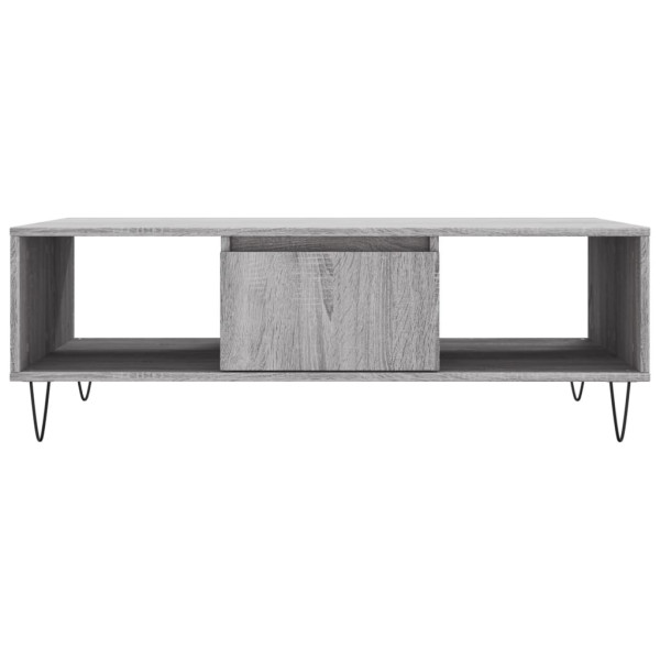 Mesa de centro madera de ingeniería gris Sonoma 104x60x35 cm M 5