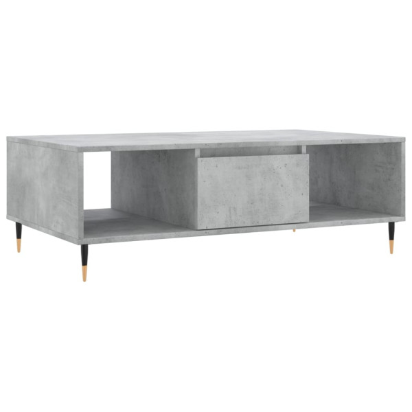 Mesa de centro madera de ingeniería gris hormigón 104x60x35 cm M 2