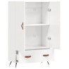 Aparador alto madera de ingeniería blanco brillo 69.5x31x115 cm 5
