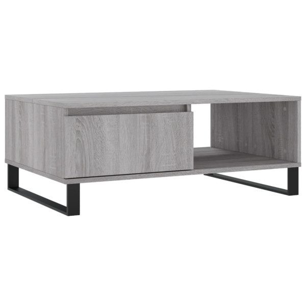 Mesa de centro madera de ingeniería gris Sonoma 90x60x35 cm M 2