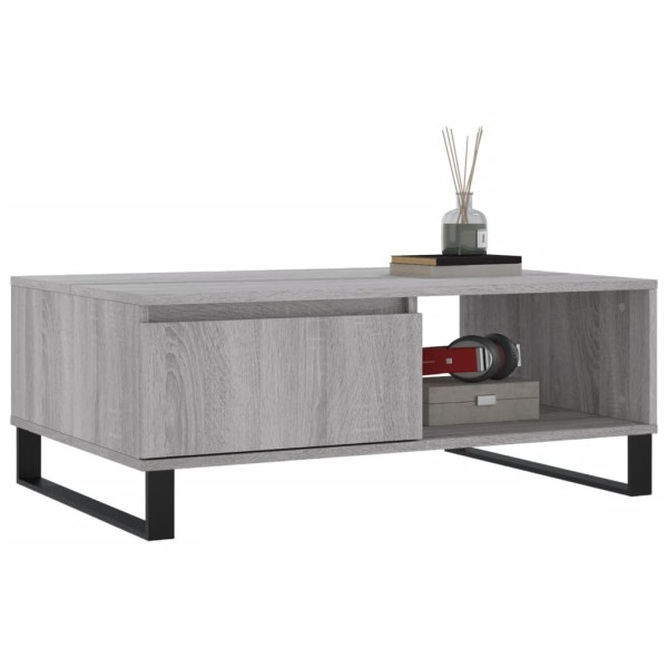 Mesa de centro madera de ingeniería gris Sonoma 90x60x35 cm M 3
