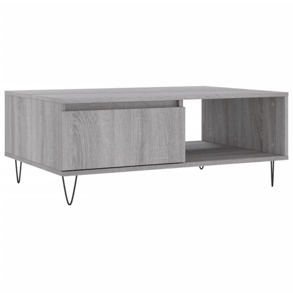 Mesa de centro madera de ingeniería gris Sonoma 90x60x35 cm M 2