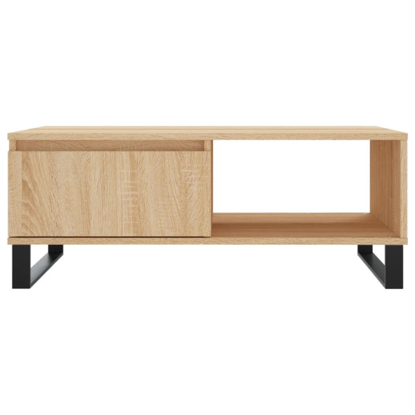 Mesa de centro madera de ingeniería roble Sonoma 90x60x35 cm M 5