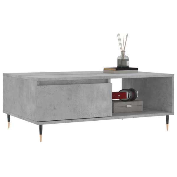 Mesa de centro madera de ingeniería gris hormigón 90x60x35 cm M 3