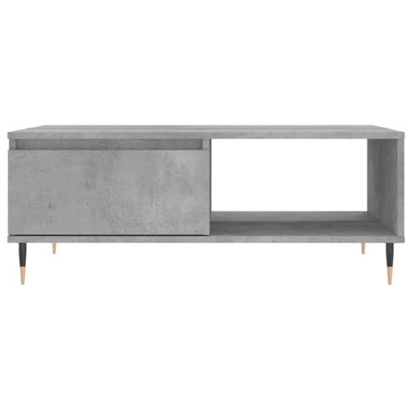 Mesa de centro madera de ingeniería gris hormigón 90x60x35 cm M 5