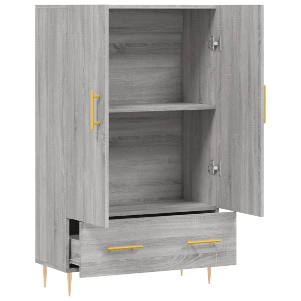 Aparador alto madera de ingeniería gris Sonoma 69.5x31x115 cm M 5