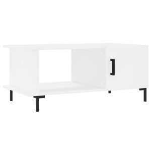 Mesa de centro madera contrachapada blanco 90x50x40 cm H