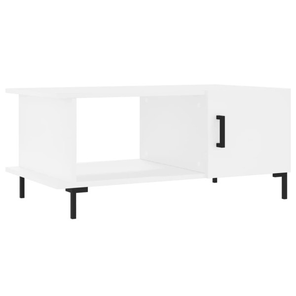Mesa de centro madera contrachapada blanco 90x50x40 cm M 2
