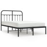 Estructura de cama con cabecero metal negro 120x190 cm 2