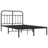 Estructura de cama con cabecero metal negro 120x190 cm 5