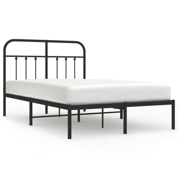 Estructura de cama con cabecero metal negro 120x200 cm M 2