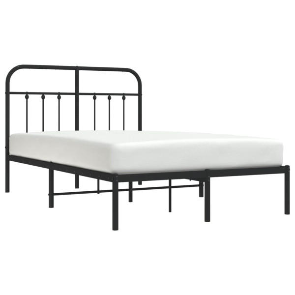 Estructura de cama con cabecero metal negro 120x200 cm M 3