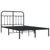 Estrutura de cama com cabeceira 120x200 cm metal preto 5