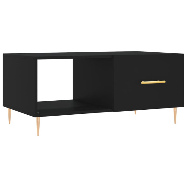 Mesa de centro madera contrachapada negro 90x50x40 cm M 2