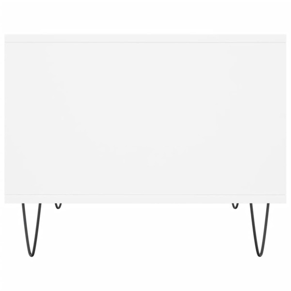 Mesa de centro madera de ingeniería blanca 60x50x40 cm M 5