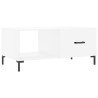 Mesa de centro madera contrachapada blanco 90x50x40 cm 2