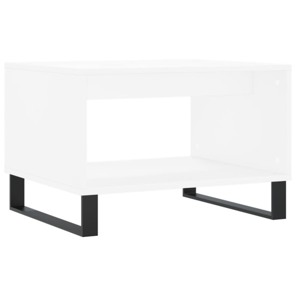 Mesa de centro madera de ingeniería blanca 60x50x40 cm M 2