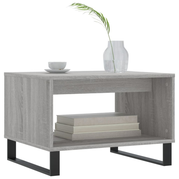 Mesa de centro madera de ingeniería gris Sonoma 60x50x40 cm M 3